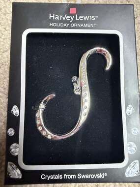 Harvey Lewis Holiday Monogram Ornament With Swarovski Elements - "S"